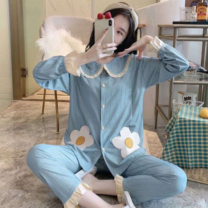 Confinement Clothing Pregnant Women Pajamas, Breastfeeding Mothers Thin Section Nursing Home