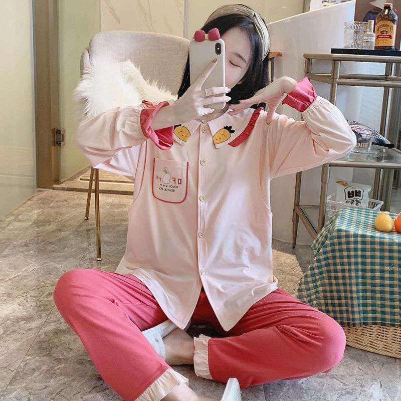 Confinement Clothing Pregnant Women Pajamas, Breastfeeding Mothers Thin Section Nursing Home