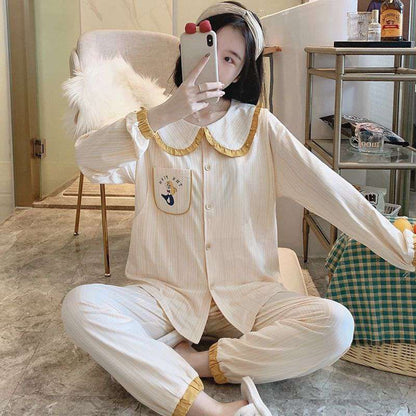 Confinement Clothing Pregnant Women Pajamas, Breastfeeding Mothers Thin Section Nursing Home