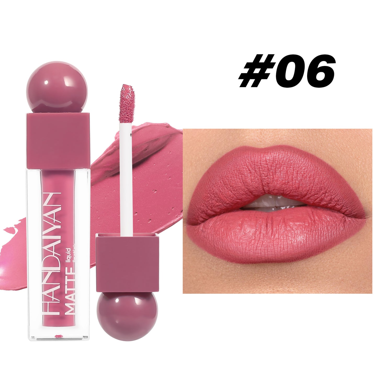 Matte Lip Gloss Lipstick Square Tube Waterproof No Stain On Cup