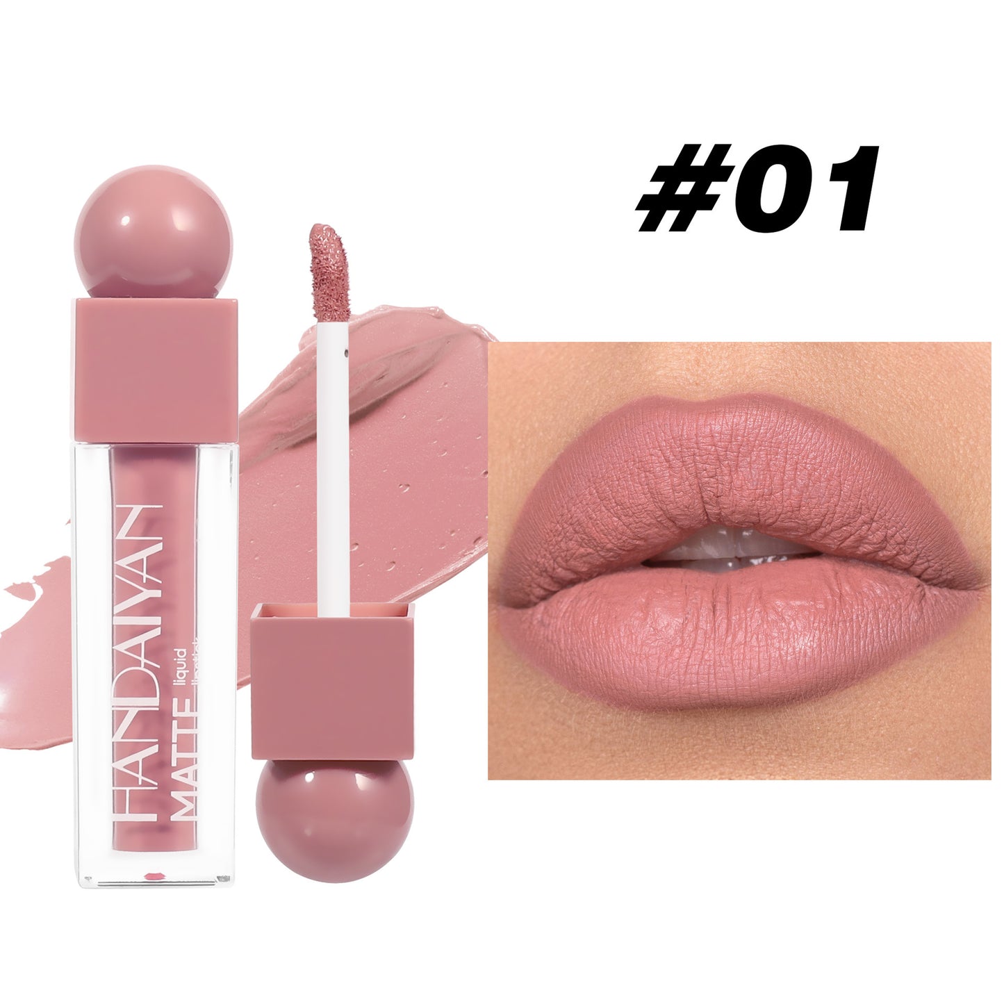 Matte Lip Gloss Lipstick Square Tube Waterproof No Stain On Cup